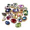 Sew on Rhinestone, Multi-strand Links, with Brass & Iron & Alloy Prong Settings, Garments Accessories, Mixed Shapes, Mixed Color, 8~24x6~18.5x4~8mm, Hole: 1~1.2mm