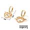Sweet Cool Minimalist Love Heart Planet Brass Cubic Zirconia Hoop Earrings, Fashionable High-end Simple Earrings, Golden, 30x20mm