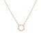 Ring Cubic Zirconia Pendant Necklaces, 925 Sterling Silver Necklace, Rose Gold, 15.75 inch(40cm)