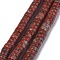 Natural Red Sesame Jasper/Kiwi Jasper Beads Strands, Heishi Beads, Flat Round/Disc, 6x3mm, Hole: 1mm, about 119~131pcs/strand, 14.76~15.74 inch(37.5~40cm)