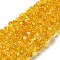 Resin Imitation Amber Beads Strands, Chips, Gold, 7~10x12~14.5x10~14.5mm, Hole: 1mm, about 54pcs/strand, 15.94''~16.14''(40.5~41cm)