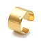 304 Stainless Steel Ear Cuff Findings, with Hole, Plain, Golden, 9.5x6x9.5mm, Hole: 0.9mm