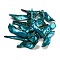 Spray Painted Natural Akoya Shell Big Pendants, Nuggets Charms, Teal, 35.5~55x8~20x4~12mm, Hole: 1.2mm