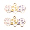 Autumn Theme Alloy Enamel Pendants, Light Gold, Mushroom, Mixed Color, 12.5x25x2mm, Hole: 1.6mm