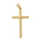 Ion Plating(IP) 304 Stainless Steel Pendants, Corss Charm, Golden, 48x25x3mm, Hole: 6x3.5mm