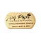 201 Stainless Steel Pendants, Message Charm, Rectangle with Word Charm, Golden, 49x28x1.8mm, Hole: 3mm