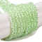 Baking Electroplate Glass Beads Strands, AB Color, Faceted, Round, Pale Green, 3x2mm, Hole: 0.7mm, about 144~150pcs/strand, 35~37cm