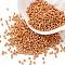 Cylinder Seed Beads, Metallic Colours, Uniform Size, Goldenrod, 2x1.5mm, Hole: 0.8mm, about 40000pcs/bag, 450g/bag