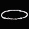 Alloy & Acrylic Imitation Pearl Beaded Elastic Chain Belts, White, Golden, Ring, 600~800mm