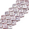 ABS Plastic Imitation Pearl Beads Strands, AB Color Plated, Rhombus, Rosy Brown, 13x13x3.5mm, Hole: 0.9mm, about 31pcs/strand, 15.55 inch(39.5cm)