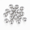 Tarnish Resistant 304 Stainless Steel Beads, Round with Twill, Stainless Steel Color, 4x3mm, Hole: 1.2mm
