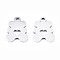Non-Tarnish 201 Stainless Steel Charms, Laser Cut Pendants, Bear with Heart, Stainless Steel Color, 12.5x9x1mm, Hole: 1.2mm
