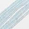 Natural Aquamarine Bead Strands, Grade AA, Faceted, Round, 2mm, Hole: 0.5mm, about 160~179pcs/strand, 15.5 inch