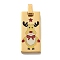 Christmas Ion Plating(IP) 304 Stainless Steel Enamel Pendants, Rectangle with Deer Charm, Real 14K Gold Plated, 28x13x2.5mm, Hole: 4.5x3mm