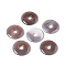 Natural Grey Agate Pendants, Donut/Pi Disc Charm, 29~30x5~6mm, Hole: 6~7mm