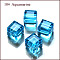 K9 Glass, Imitation Austrian Crystal Beads, Grade AAA, Faceted, Cube, Deep Sky Blue, 5~5.5x5~5.5x5~5.5mm(size within the error range of 0.5~1mm), Hole: 0.7~0.9mm