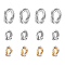 304 Stainless Steel Linking Rings, Interlocking Ring, for Necklace Making, Mixed Color, 16~20x15~22x3~3.5mm, Ring: 12~18x2~2.3mm, Inner Diameter: 8~14mm, 12pcs/box