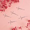 10Pcs Jesus Cross Charm Pendant Cross Faith Charm Necklace Stainless Steel Pendant for Christian Religious Jewelry Gifts Making, Stainless Steel Color, 39.5x19.6mm, Hole: 2mm