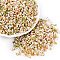 Baking Paint Glass Seed Beads, Round Hole, Peanut, Bisque, 4.5x2.5x2.5mm, Hole: 1mm, about 4500pcs/pound