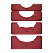 PVC T-Shirt Ruler, Guide Alignment Tool to Center Designs, Red, 254x63.5~127mm, 4pcs