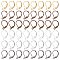 180Pcs 6 Colors Brass Leverback Earring Findings, with Horizontal Loops, Cadmium Free & Lead Free, Mixed Color, 10x15mm, 30Pcs/color