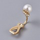 Латунные серьги с клипсами KK-WH0033-63G-2