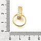 Латунные микропаве из прозрачного кубического циркония KK-V008-14B-G-3