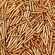 Серебряные подкладке прозрачное стекло стеклярусом SEED-R028-2x15-B01-4