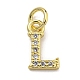 Буквица из латуни с подвесками из кубического циркония KK-Q814-26L-G-1