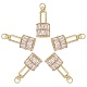 5 шт. Латунные подвески с микропаве ZIRC-SZ0003-24-1