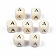 Печатные бусы из натурального дерева WOOD-T026-001A-1