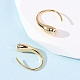 Серьги-подвески из латуни в форме капли EJEW-F384-18G-3