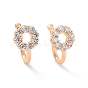 Серьги-каффы с кольцом из прозрачного кубического циркония ZIRC-I064-11G