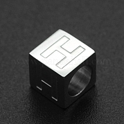 Европейские бусины из нержавеющей стали 201 STAS-N090-LA062-H