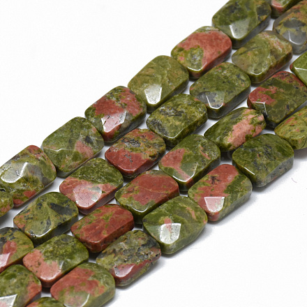 Природные Unakite шарик нити G-T072-08-1