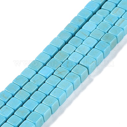 Синтетические бирюзовые бусины TURQ-F016-01-1