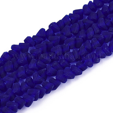 Матовые прозрачные стеклянные бусины GLAA-N016-4mm-03-1
