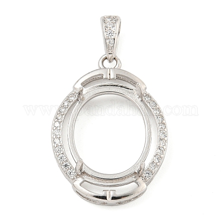 Сеттинги Серебряный кулон кабошон 925 стерлингов STER-B005-22P-1