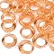 Transparent Acrylic Finger Rings, Textured, Orange, US Size 6 3/4(17.1mm)