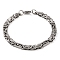 Tarnish Resistant 201 Stainless Steel Byzantine Chain Bracelets, with 304 Stainless Steel Clasps, Stainless Steel Color, 8-5/8 inch(22cm)