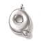 Non-Tarnish Ion Plating(IP) 304 Stainless Steel Pendants, Balloon Letter Charm, Stainless Steel Color, Letter Q, 24.5x17.5x6mm, Hole: 2mm
