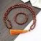 Synthetic Goldstone Round Beaded Pendant Necklaces & Bracelets Sets, 850mm & 180mm
