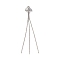 Brass Micro Pave Clear Cubic Zirconia Big Pendants, Leaf Tassel, Platinum, 81x11x3mm, Hole: 2mm