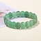 Natural Green Aventurine Oval Bead Stretch Bracelets for Men Women, Inner Diameter: 2-3/8 inch(6cm)