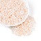 6/0 Glass Seed Beads, Round Hole, Rondelle, Golden Metal Enlaced, Old Lace, 4~4.5x3~3.5mm, Hole: 1.2~1.4mm, about 6430pcs/pound
