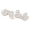 Luminous Transparent Acrylic Beads, Glow in the Dark, Bowknot, Clear, 16x27x10mm, Hole: 2mm