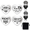 Heart Double-Sided Engraved Stainless Steel Commemorative Decision Maker Coin Set, Pocket Hug Coin, Inspirational Quote Coin, with Imitation Leather Keychain Storage Pouch, Word, 25x25x2mm