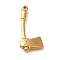 Ion Plating(IP) 304 Stainless Steel Pendants, Axe Charm, Real 18K Gold Plated, 37x19x6.8mm, Hole: 2.1mm