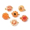 6Pcs 6 Styles Resin Imitation Bread Brooch for Women, Mixed Color, 19.5~22x19~21x10~14mm, 1pc/style