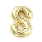 Rack Plating Brass Pendants, Long-Lasting Plated, Real 18K Gold Plated, Letter S, 21x14x6mm, hole: 3x2.5mm